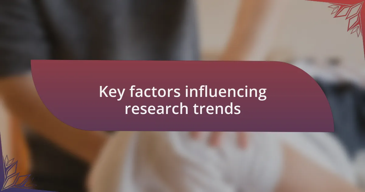 Key factors influencing research trends